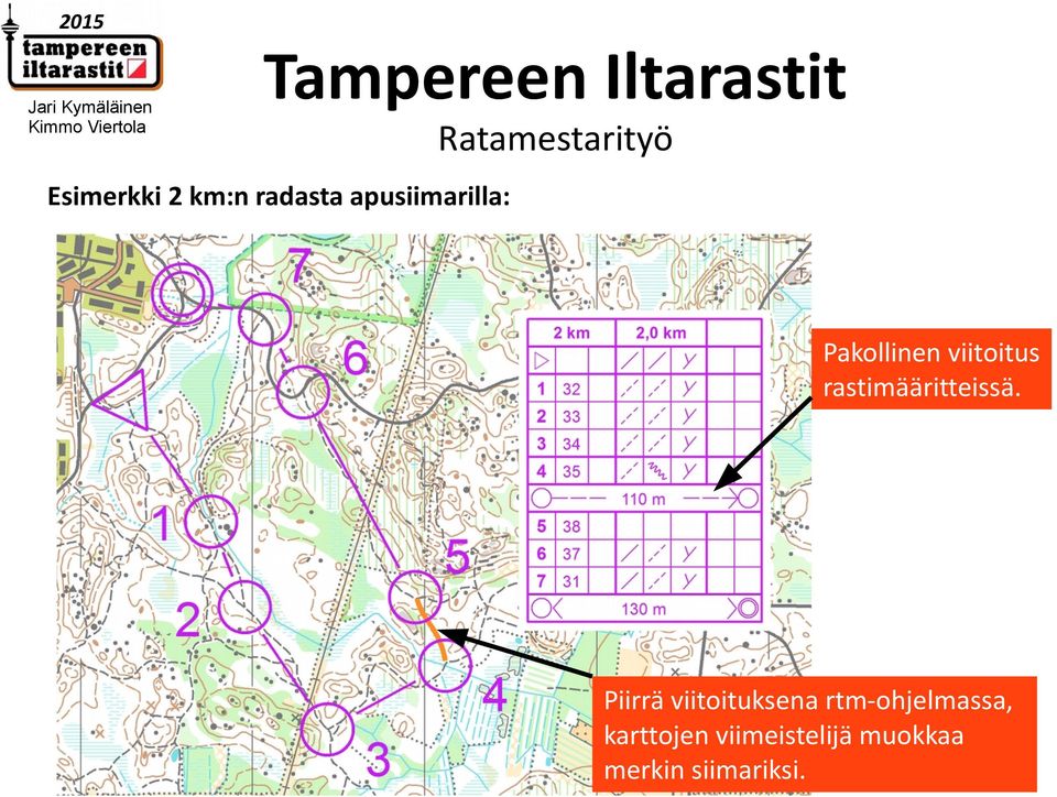 Piirrä viitoituksena rtm-ohjelmassa,