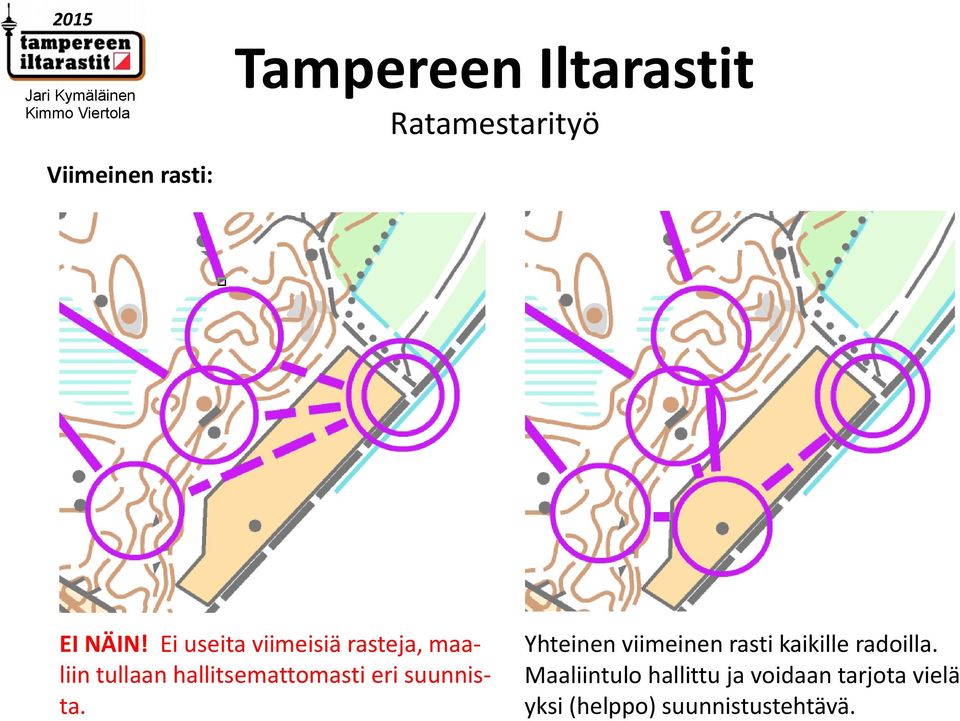 hallitsemattomasti eri suunnista.