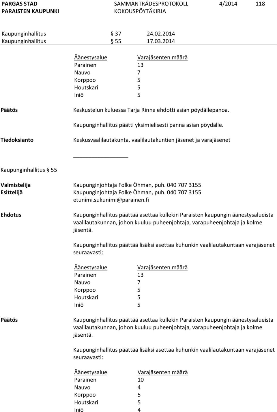 Kaupunginhallitus päätti yksimielisesti panna asian pöydälle.