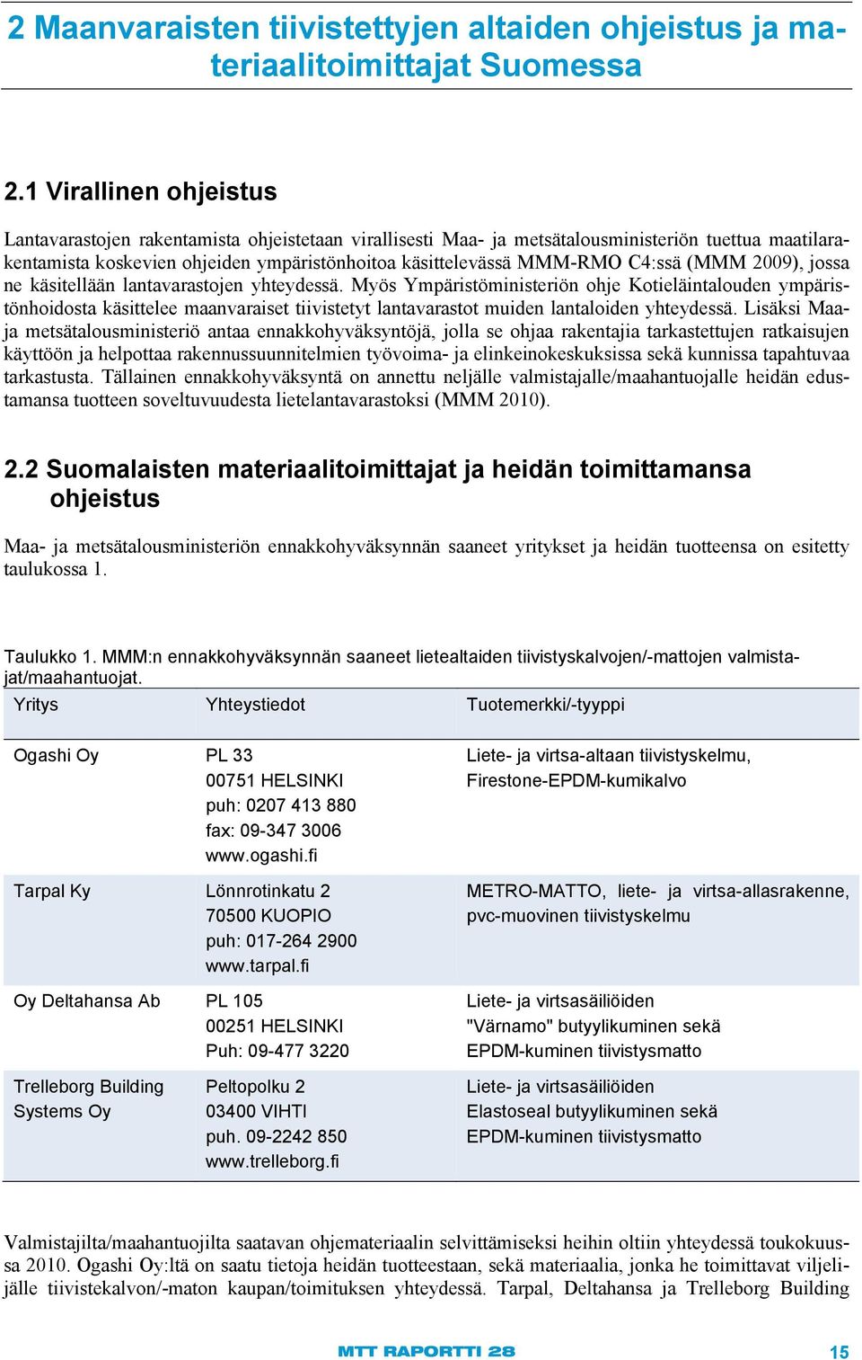 C4:ssä (MMM 2009), jossa ne käsitellään lantavarastojen yhteydessä.