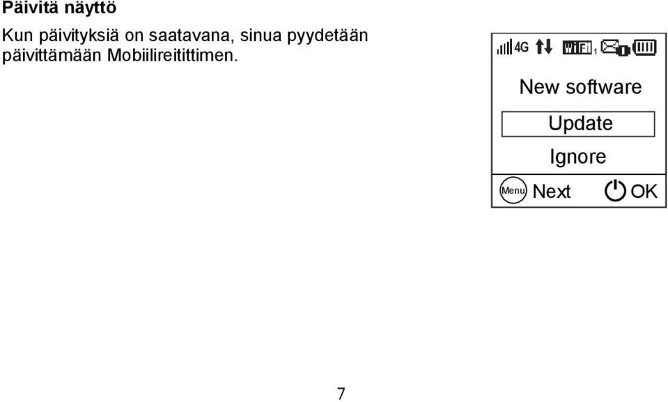 päivittämään Mobiilireitittimen.