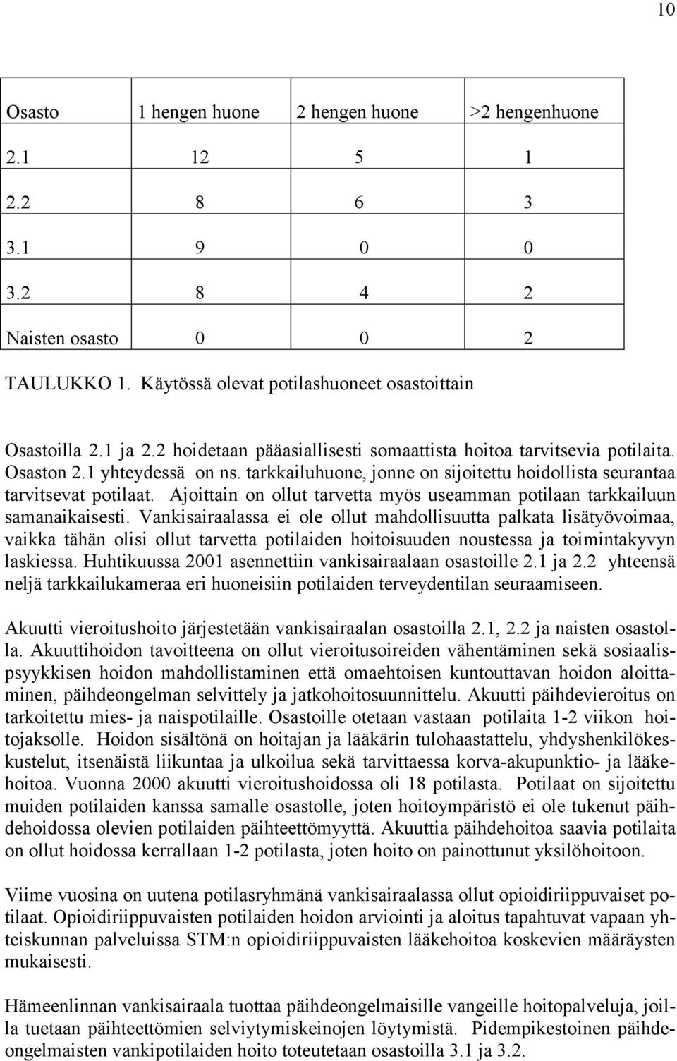 Ajoittain on ollut tarvetta myös useamman potilaan tarkkailuun samanaikaisesti.