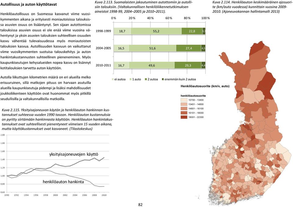 kasvua. Autollisuuden kasvuun on vaikuttanut viime vuosikymmenten suotuisa talouskehitys ja auton hankintakustannusten suhteellinen pieneneminen.