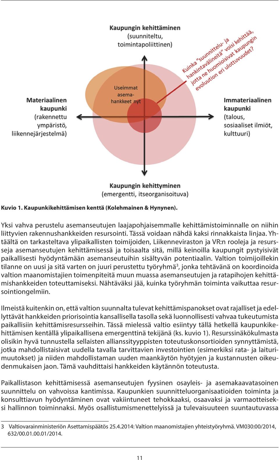 Yhtäältä on tarkasteltava ylipaikallisten toimijoiden, Liikenneviraston ja VR:n rooleja ja resursseja asemanseutujen kehittämisessä ja toisaalta sitä, millä keinoilla kaupungit pystyisivät