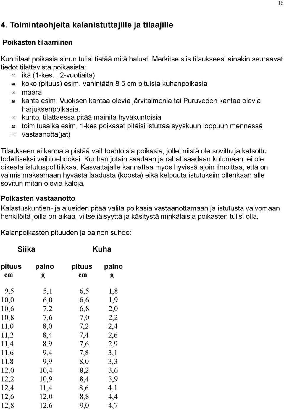 Vuoksen kantaa olevia järvitaimenia tai Puruveden kantaa olevia harjuksenpoikasia. kunto, tilattaessa pitää mainita hyväkuntoisia toimitusaika esim.