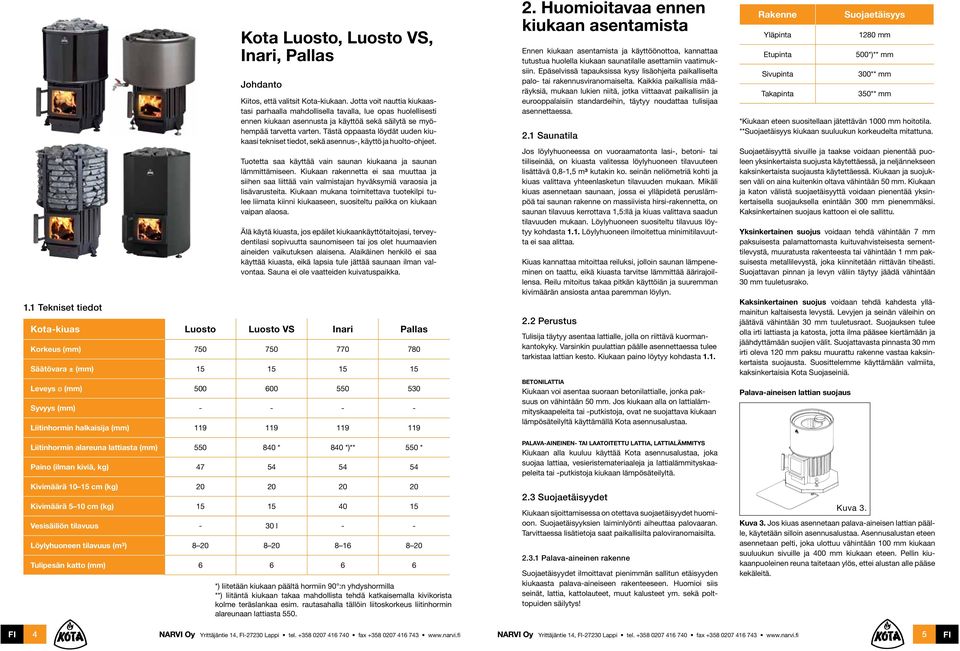 Tästä oppaasta löydät uuden kiukaasi tekniset tiedot, sekä asennus-, käyttö ja huolto-ohjeet. Tuotetta saa käyttää vain saunan kiukaana ja saunan lämmittämiseen.