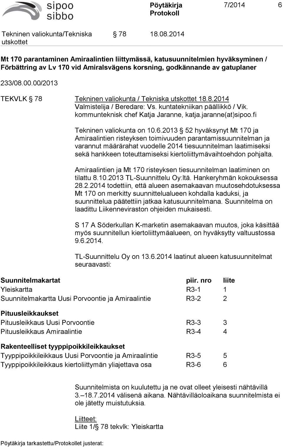 fi Tekninen valiokunta on 10.6.