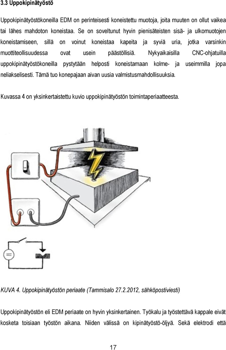 Nykyaikaisilla CNC-ohjatuilla uppokipinätyöstökoneilla pystytään helposti koneistamaan kolme- ja useimmilla jopa neliakselisesti. Tämä tuo konepajaan aivan uusia valmistusmahdollisuuksia.