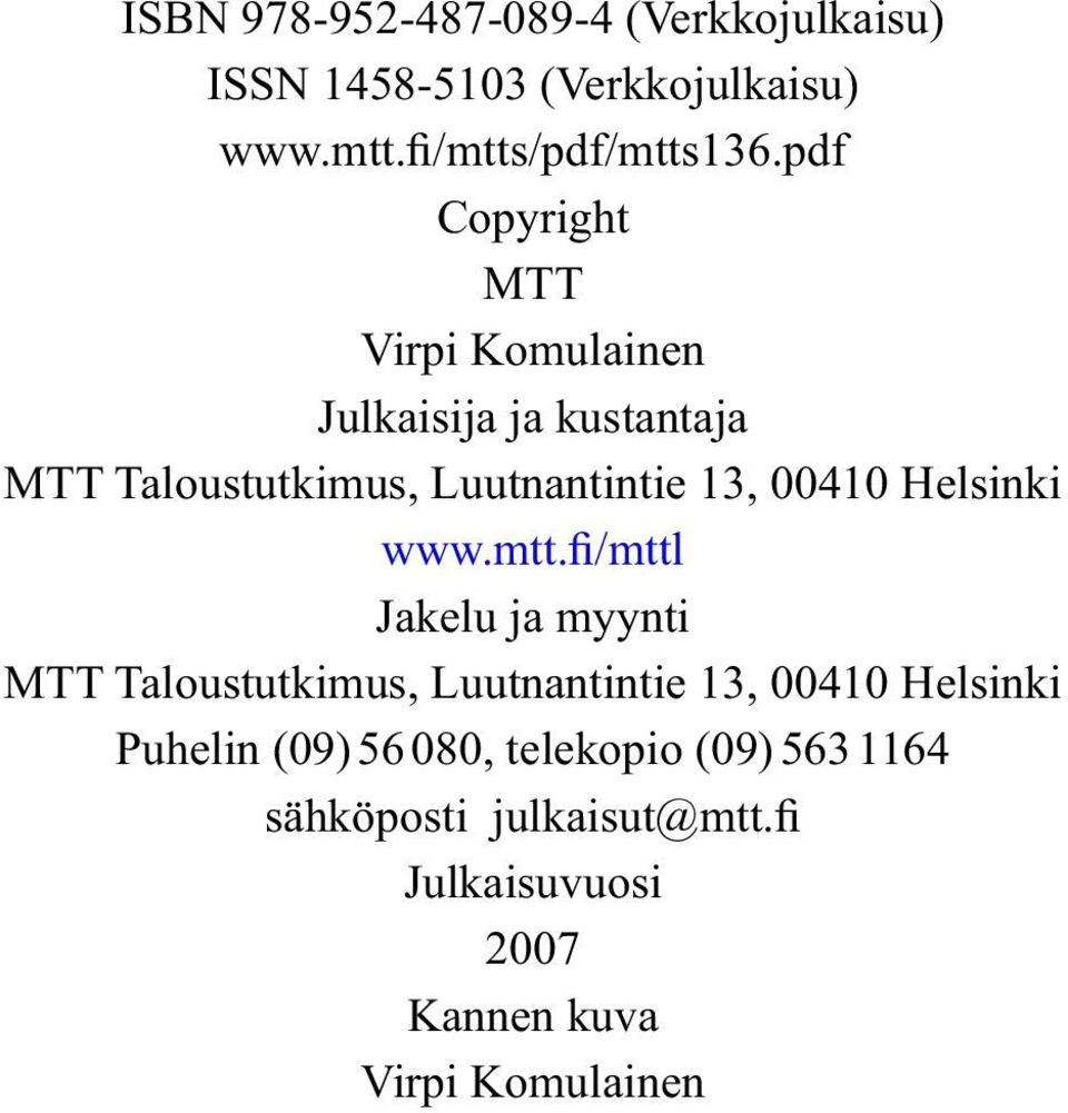Helsinki www.mtt.
