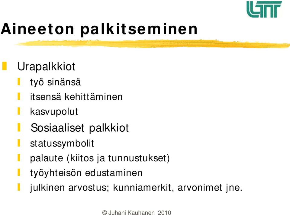 statussymbolit palaute (kiitos ja tunnustukset)