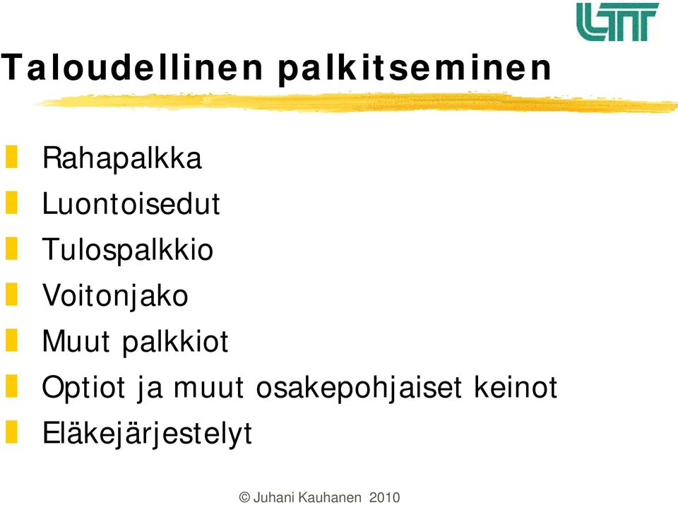 Tulospalkkio Voitonjako Muut