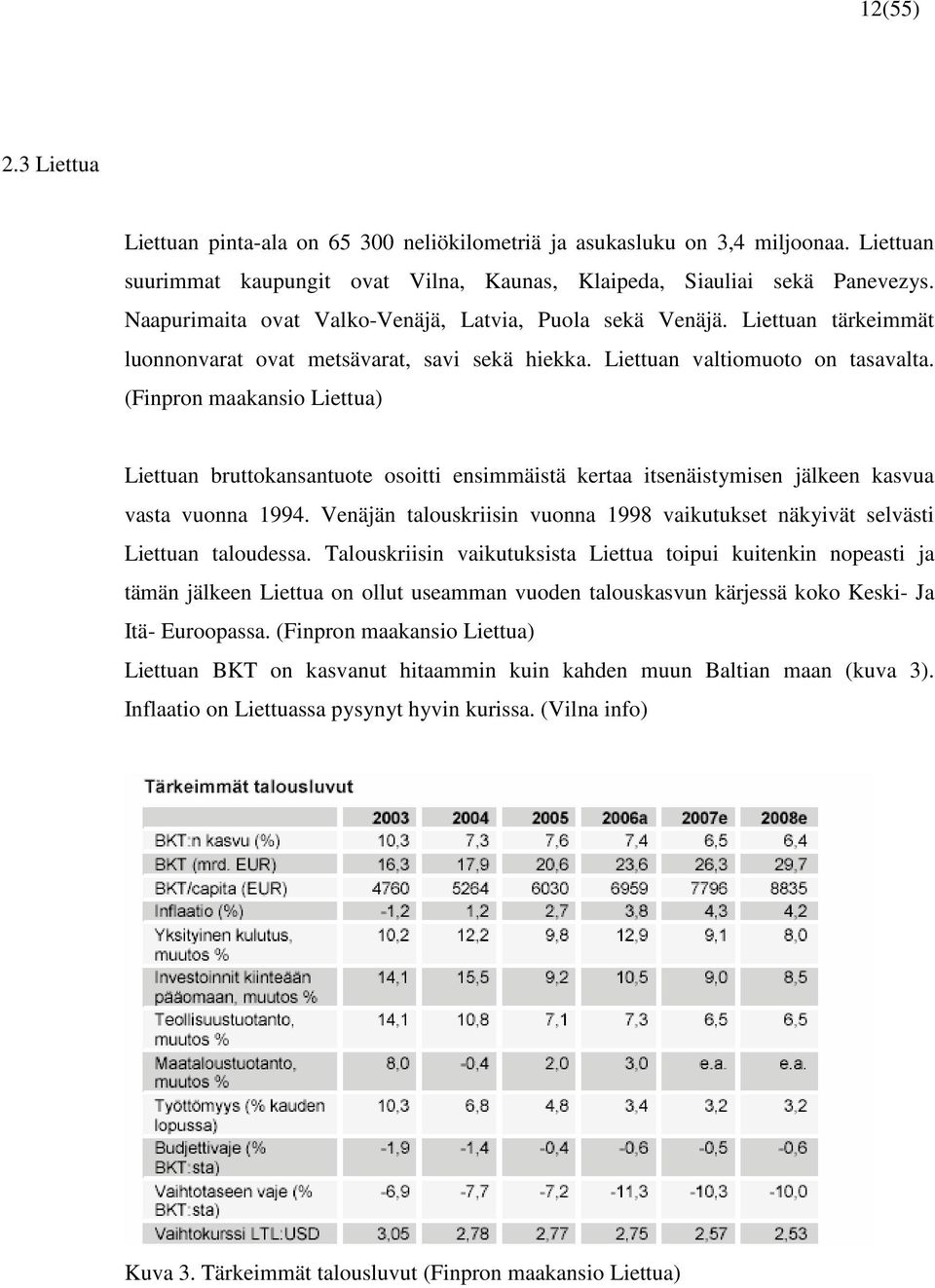 (Finpron maakansio Liettua) Liettuan bruttokansantuote osoitti ensimmäistä kertaa itsenäistymisen jälkeen kasvua vasta vuonna 1994.