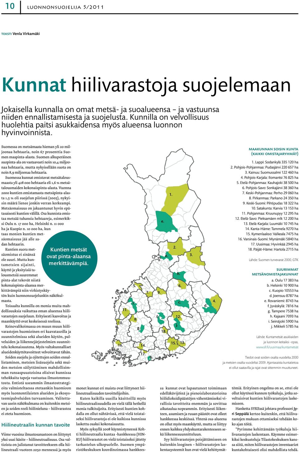 Suomen alkuperäinen suopinta-ala on vastaavasti noin 10,4 miljoonaa hehtaaria, mutta nykyisellään suota on noin 8,9 miljoonaa hehtaaria.
