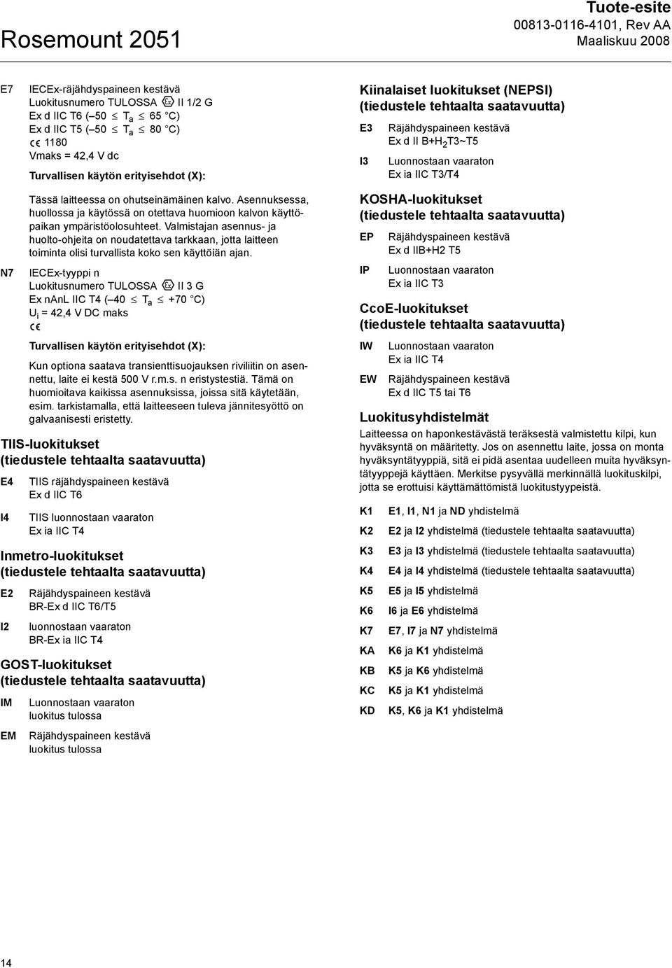 Valmistajan asennus- ja huolto-ohjeita on noudatettava tarkkaan, jotta laitteen toiminta olisi turvallista koko sen käyttöiän ajan.