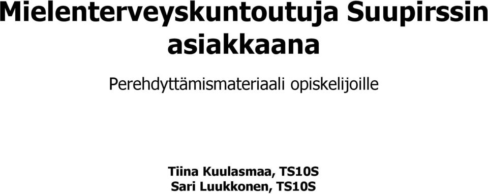 Perehdyttämismateriaali