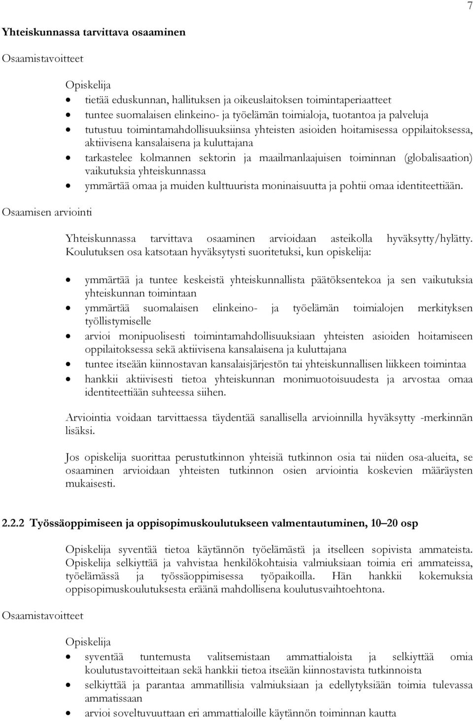 maailmanlaajuisen toiminnan (globalisaation) vaikutuksia yhteiskunnassa ymmärtää omaa ja muiden kulttuurista moninaisuutta ja pohtii omaa identiteettiään.