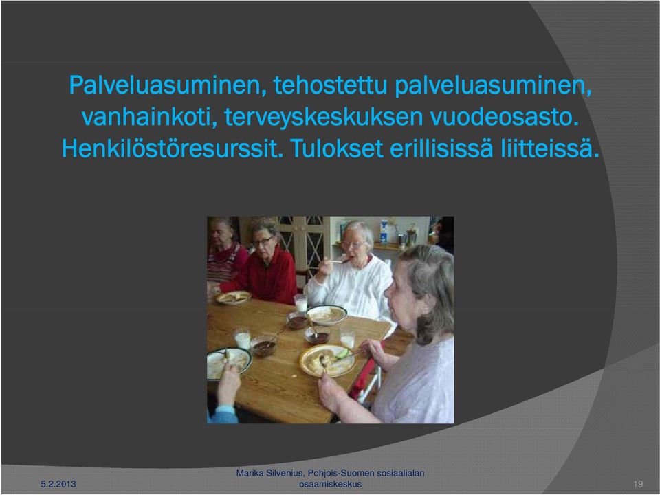terveyskeskuksen vuodeosasto.