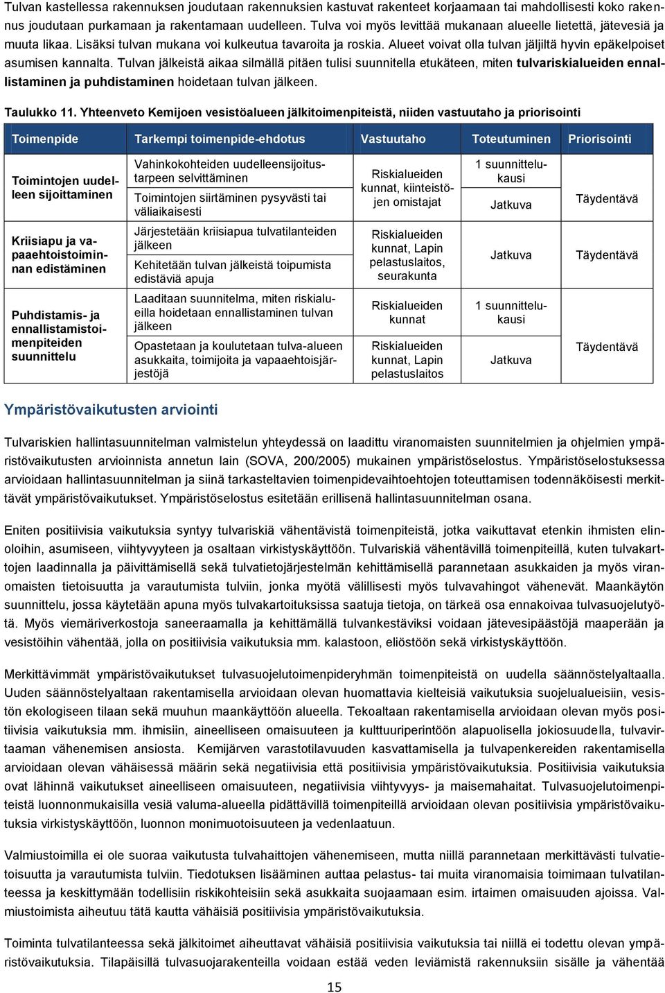 Alueet voivat olla tulvan jäljiltä hyvin epäkelpoiset asumisen kannalta.