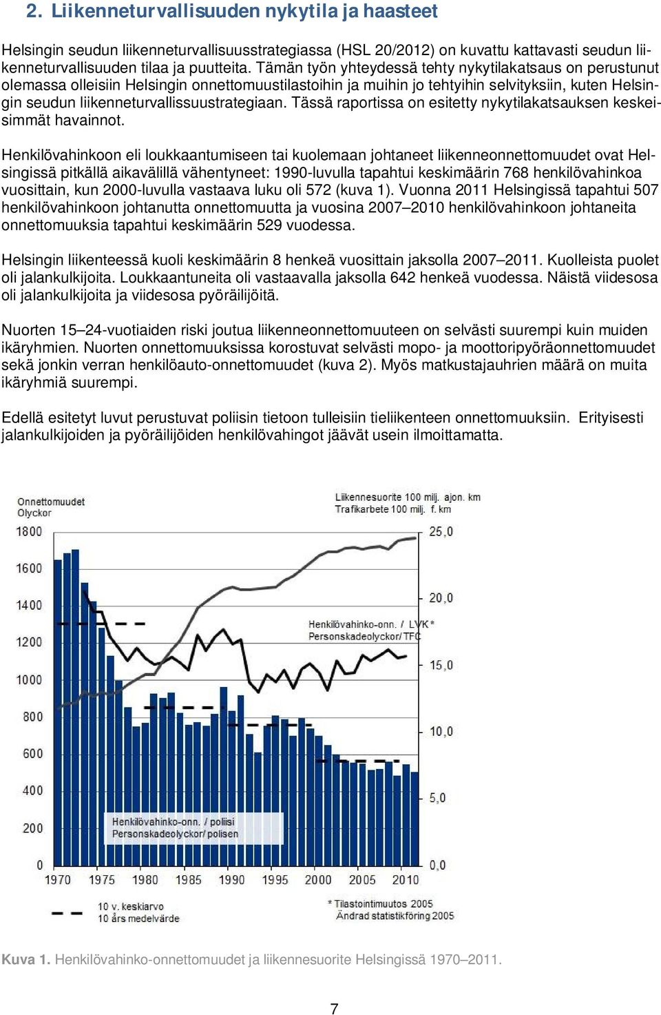 liikenneturvallissuustrategiaan. Tässä raportissa on esitetty nykytilakatsauksen keskeisimmät havainnot.