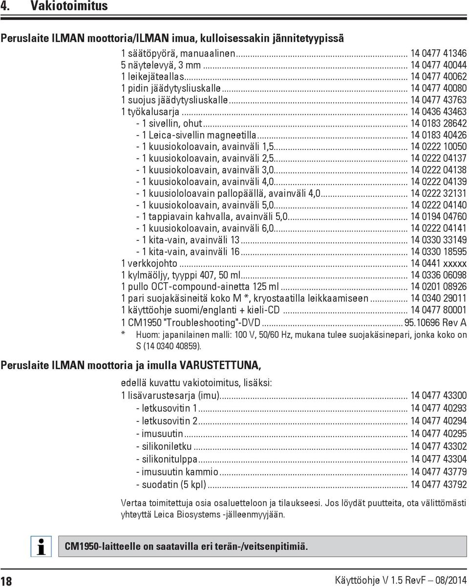 .. 14 0183 40426-1 kuusiokoloavain, avainväli 1,5... 14 0222 10050-1 kuusiokoloavain, avainväli 2,5... 14 0222 04137-1 kuusiokoloavain, avainväli 3,0... 14 0222 04138-1 kuusiokoloavain, avainväli 4,0.