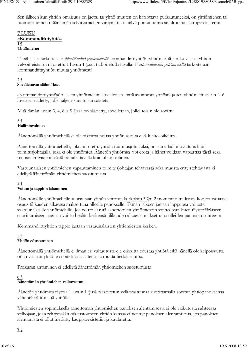 ilmoitus kaupparekisteriin.