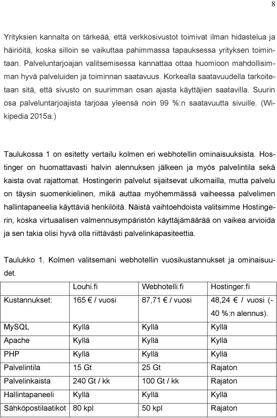 Korkealla saatavuudella tarkoitetaan sitä, että sivusto on suurimman osan ajasta käyttäjien saatavilla. Suurin osa palveluntarjoajista tarjoaa yleensä noin 99 %:n saatavuutta sivuille.