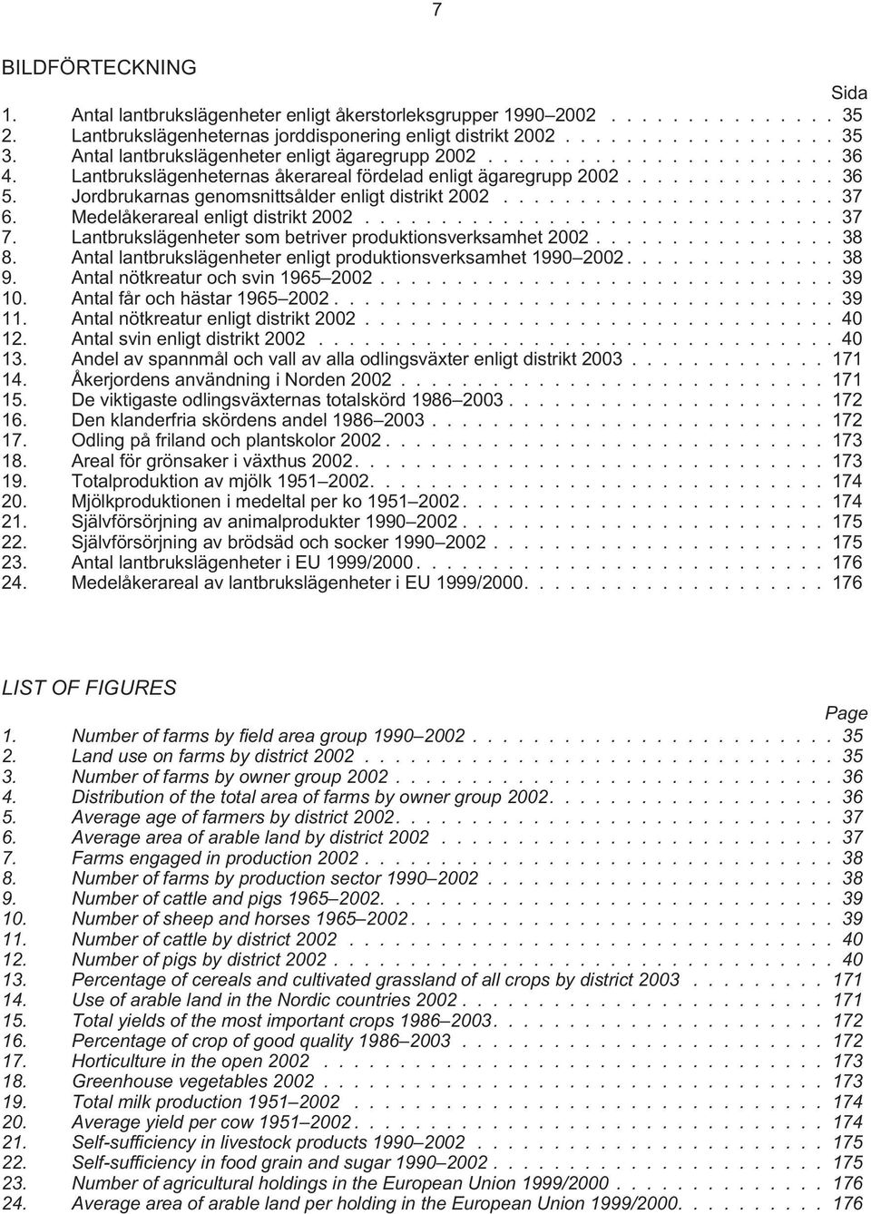 Jordbrukarnas genomsnittsålder enligt distrikt 2002...................... 37 6. Medelåkerareal enligt distrikt 2002............................... 37 7.