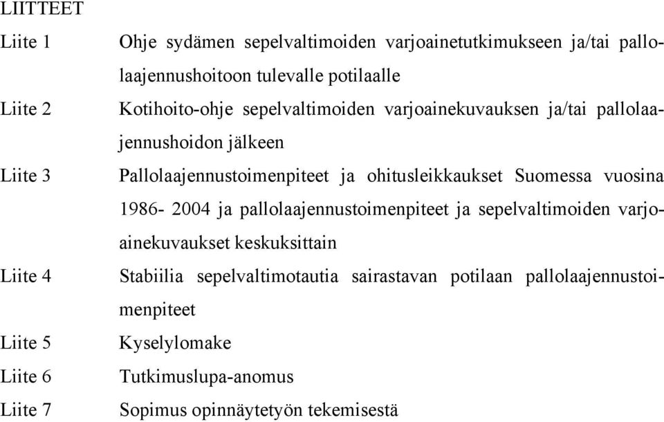 Pallolaajennustoimenpiteet ja ohitusleikkaukset Suomessa vuosina 1986-2004 ja pallolaajennustoimenpiteet ja sepelvaltimoiden