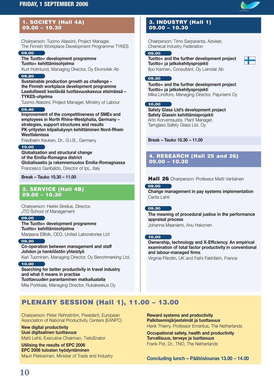 20 Sustainable production growth as challenge the Finnish workplace development programme Laadullisesti kestävää tuottavuuskasvua etsimässä TYKES-ohjelma Tuomo Alasoini, Project Manager, Ministry of