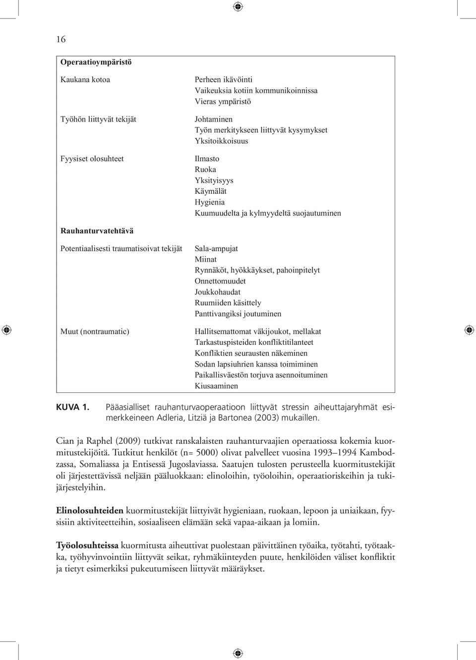 Tutkitut henkilöt (n= 5000) olivat palvelleet vuosina 1993 1994 Kambodzassa, Somaliassa ja Entisessä Jugoslaviassa.