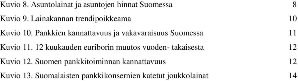 Pankkien kannattavuus ja vakavaraisuus Suomessa 11 Kuvio 11.