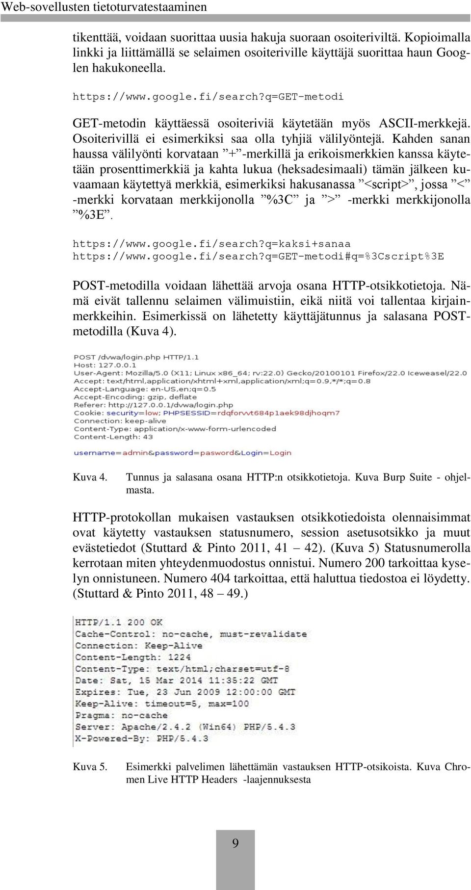 Kahden sanan haussa välilyönti korvataan + -merkillä ja erikoismerkkien kanssa käytetään prosenttimerkkiä ja kahta lukua (heksadesimaali) tämän jälkeen kuvaamaan käytettyä merkkiä, esimerkiksi