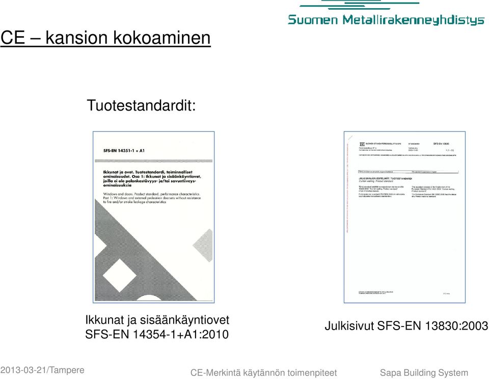 sisäänkäyntiovet SFS-EN