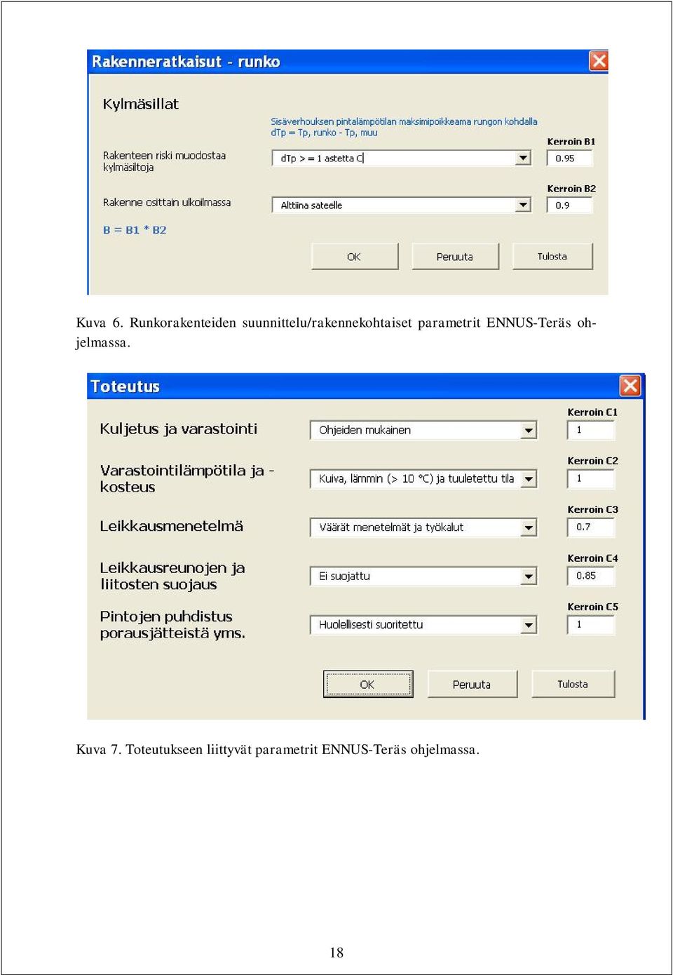 suunnittelu/rakennekohtaiset parametrit