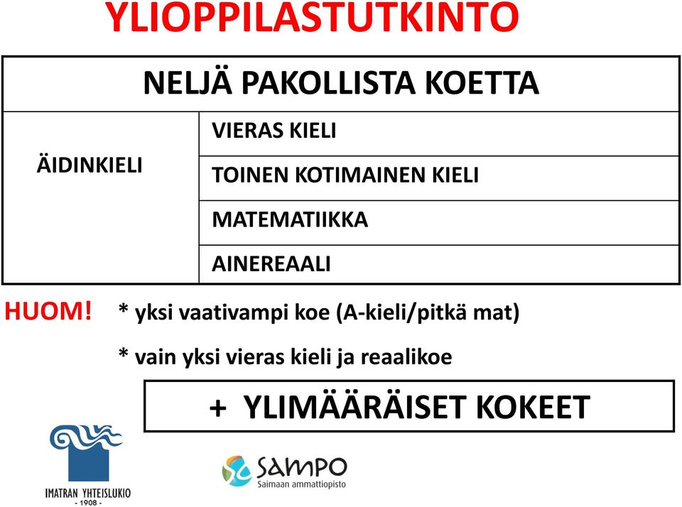 AINEREAALI HUOM!