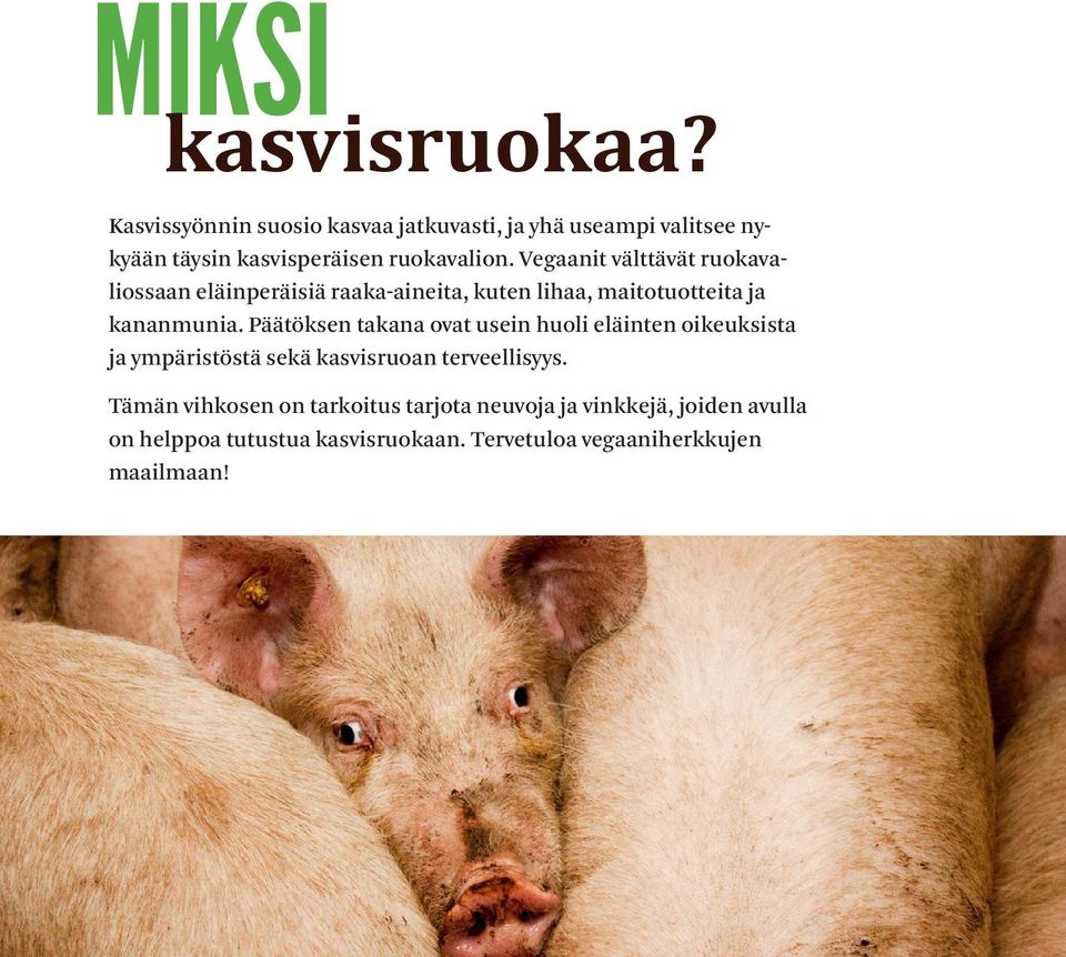 Vegaanit välttävät ruokavaliossaan eläinperäisiä raaka-aineita, kuten lihaa, maitotuotteita ja kananmunia.