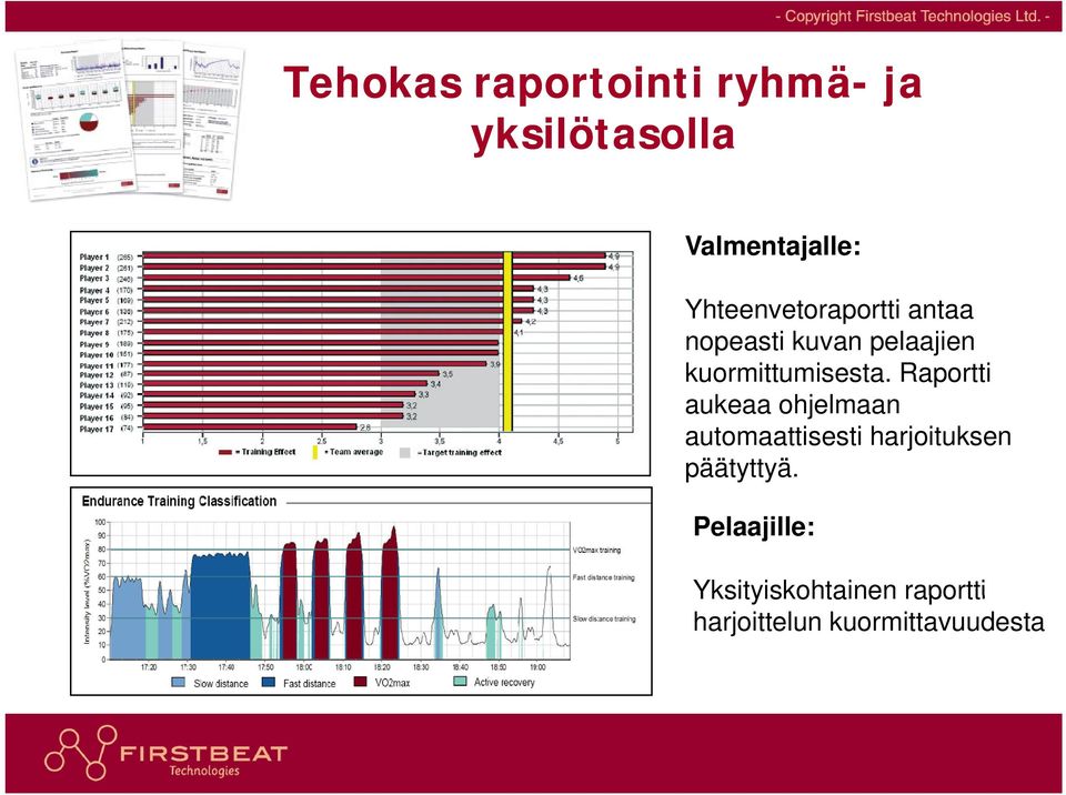 Raportti aukeaa ohjelmaan automaattisesti harjoituksen päätyttyä.
