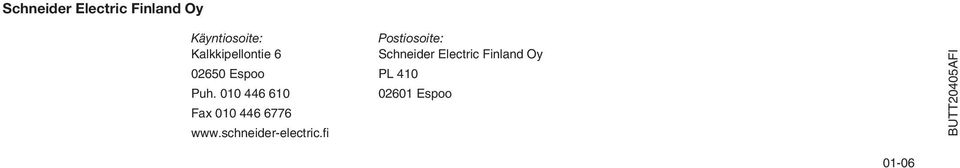 010 446 610 Fax 010 446 6776 www.schneider-electric.