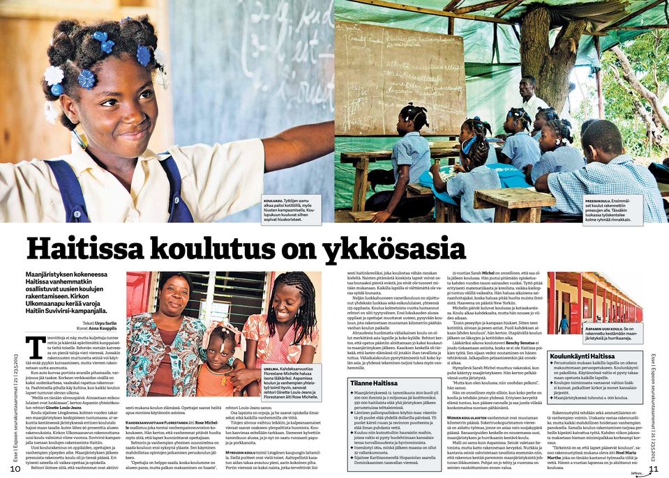 Kirkon Ulkomaanapu kerää varoja Haitiin Suvivirsi-kampanjalla.