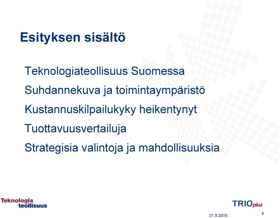 Kustannuskilpailukyky heikentynyt