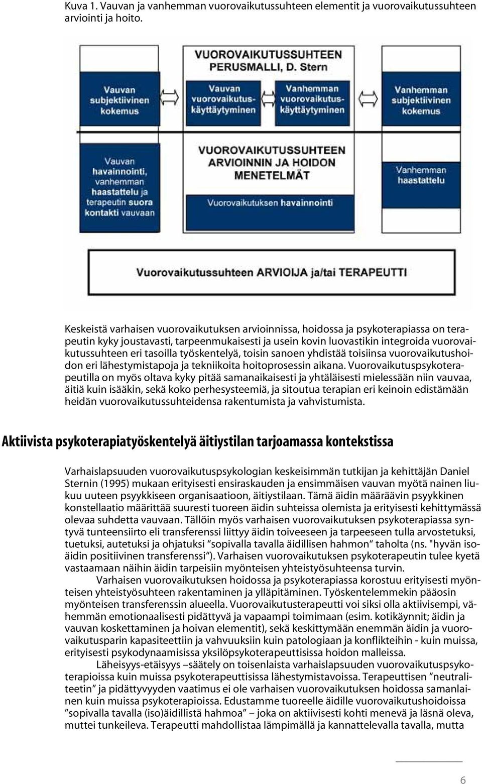 tasoilla työskentelyä, toisin sanoen yhdistää toisiinsa vuorovaikutushoidon eri lähestymistapoja ja tekniikoita hoitoprosessin aikana.