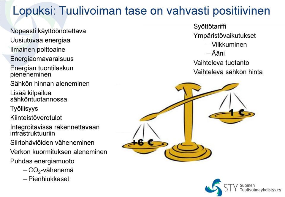 Kiinteistöverotulot Integroitavissa rakennettavaan infrastruktuuriin Siirtohäviöiden väheneminen Verkon kuormituksen aleneminen