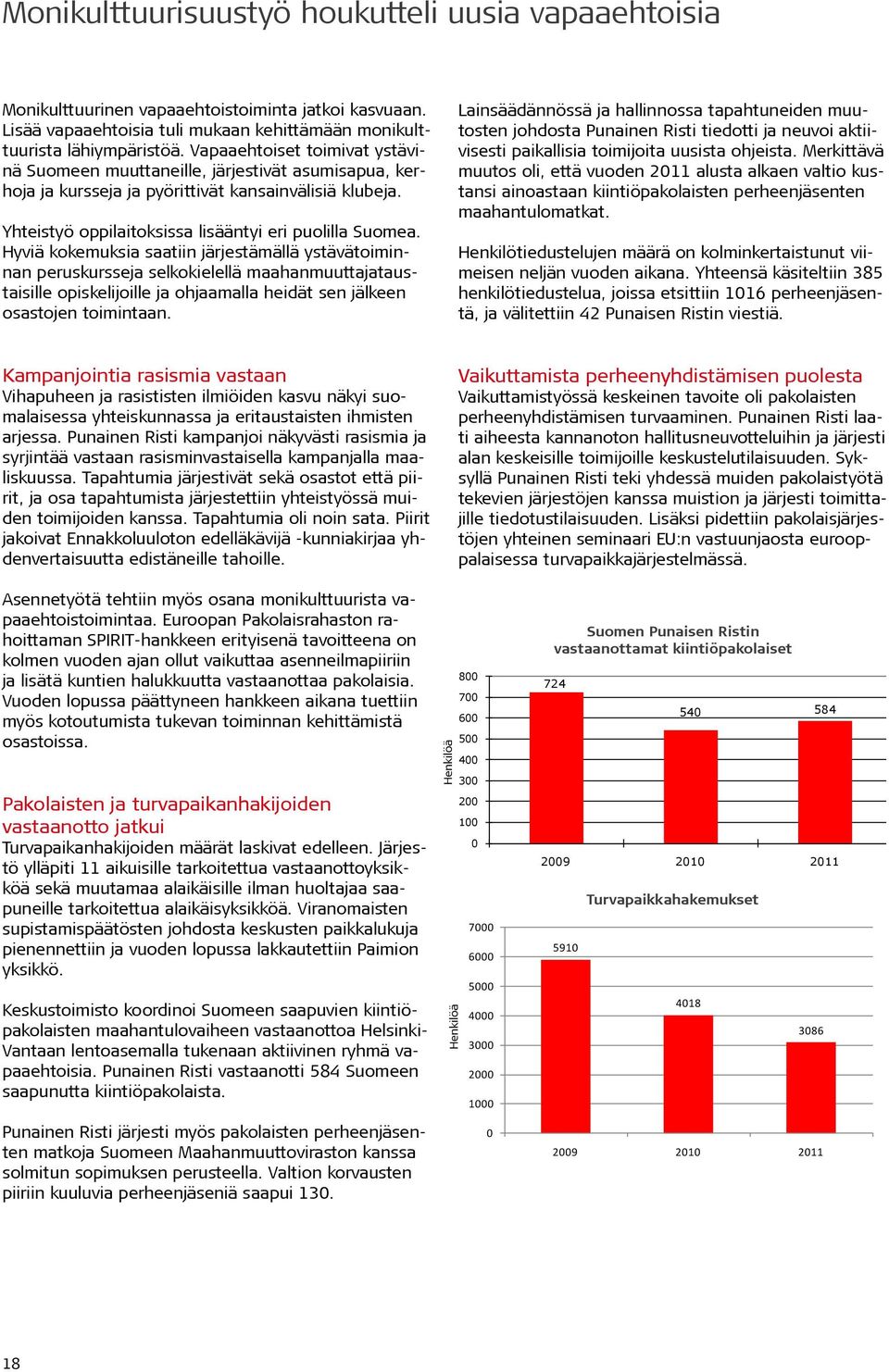 Hyviä kokemuksia saatiin järjestämällä ystävätoiminnan peruskursseja selkokielellä maahanmuuttajataustaisille opiskelijoille ja ohjaamalla heidät sen jälkeen osastojen toimintaan.