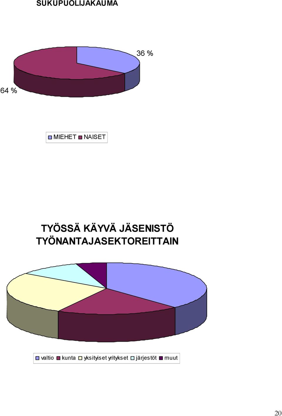 TYÖNANTAJASEKTOREITTAIN valtio