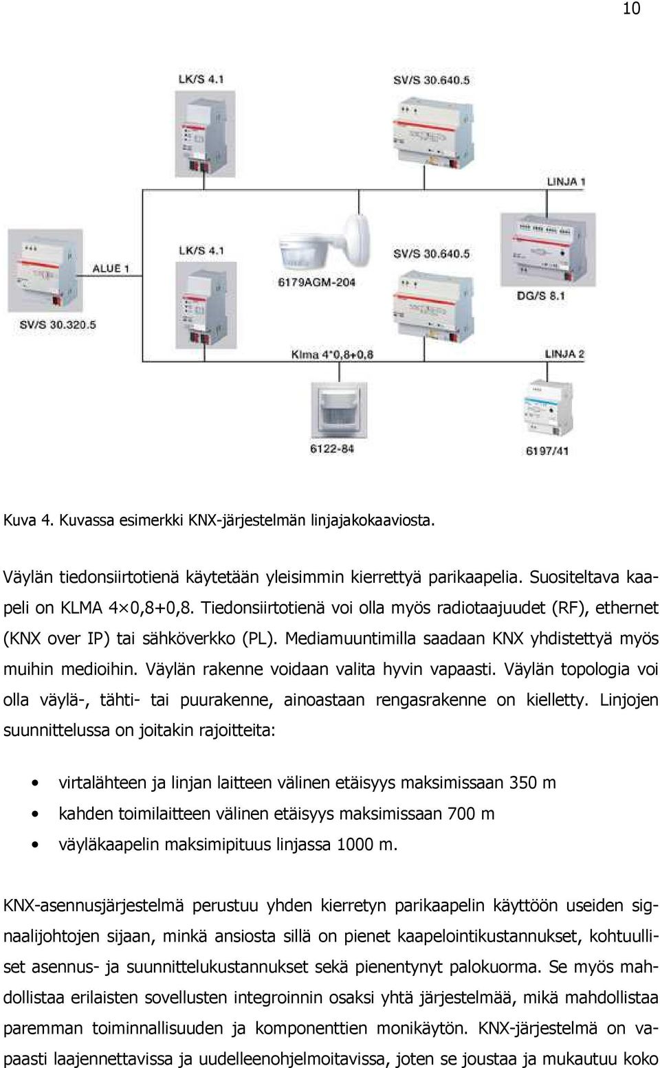 Väylän rakenne voidaan valita hyvin vapaasti. Väylän topologia voi olla väylä-, tähti- tai puurakenne, ainoastaan rengasrakenne on kielletty.