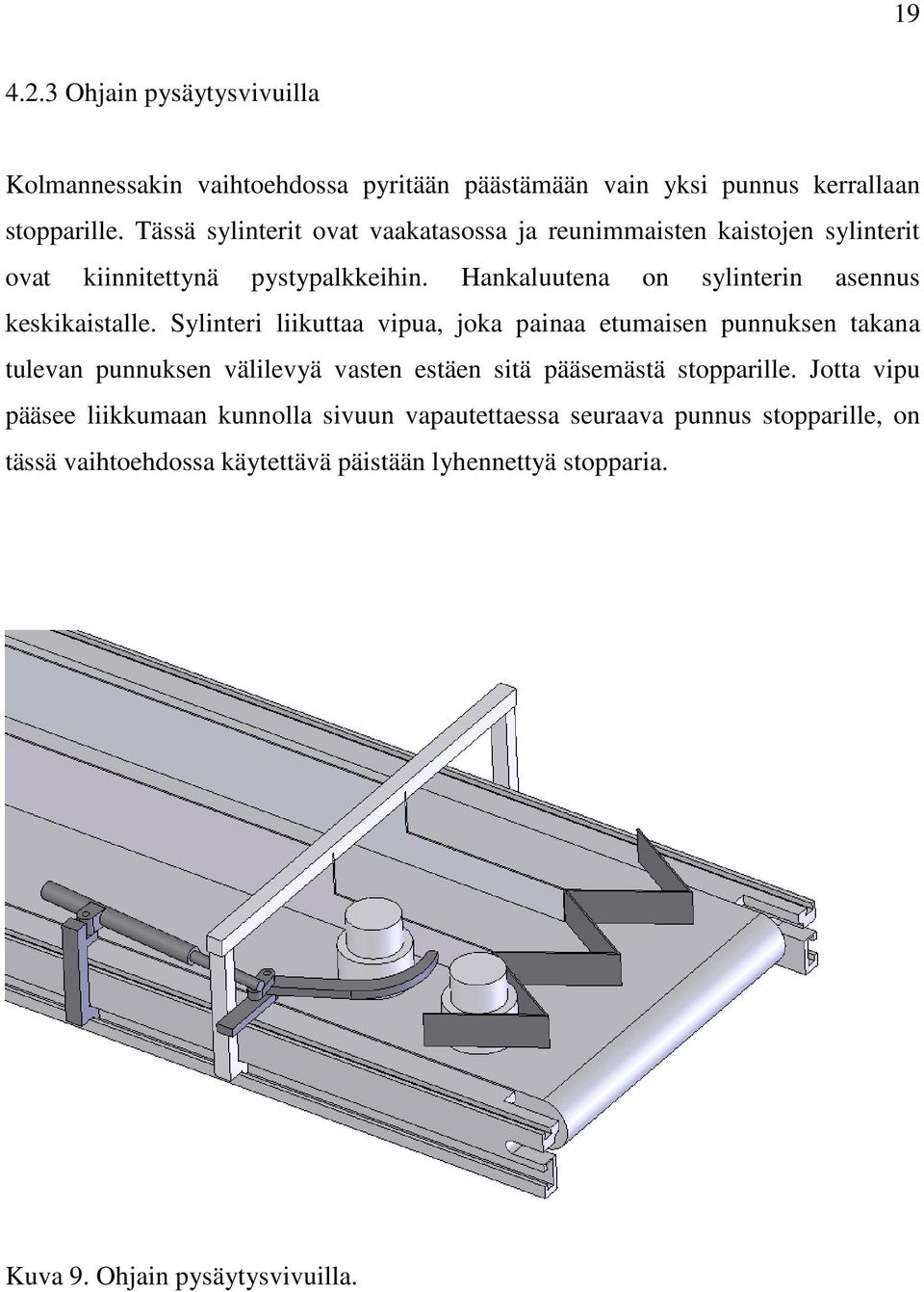 Hankaluutena on sylinterin asennus keskikaistalle.