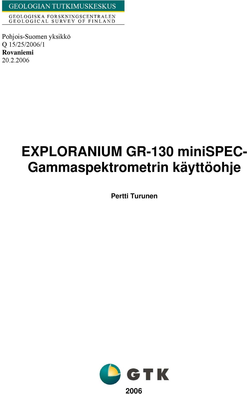 EXPLORANIUM GR-130 minispec-