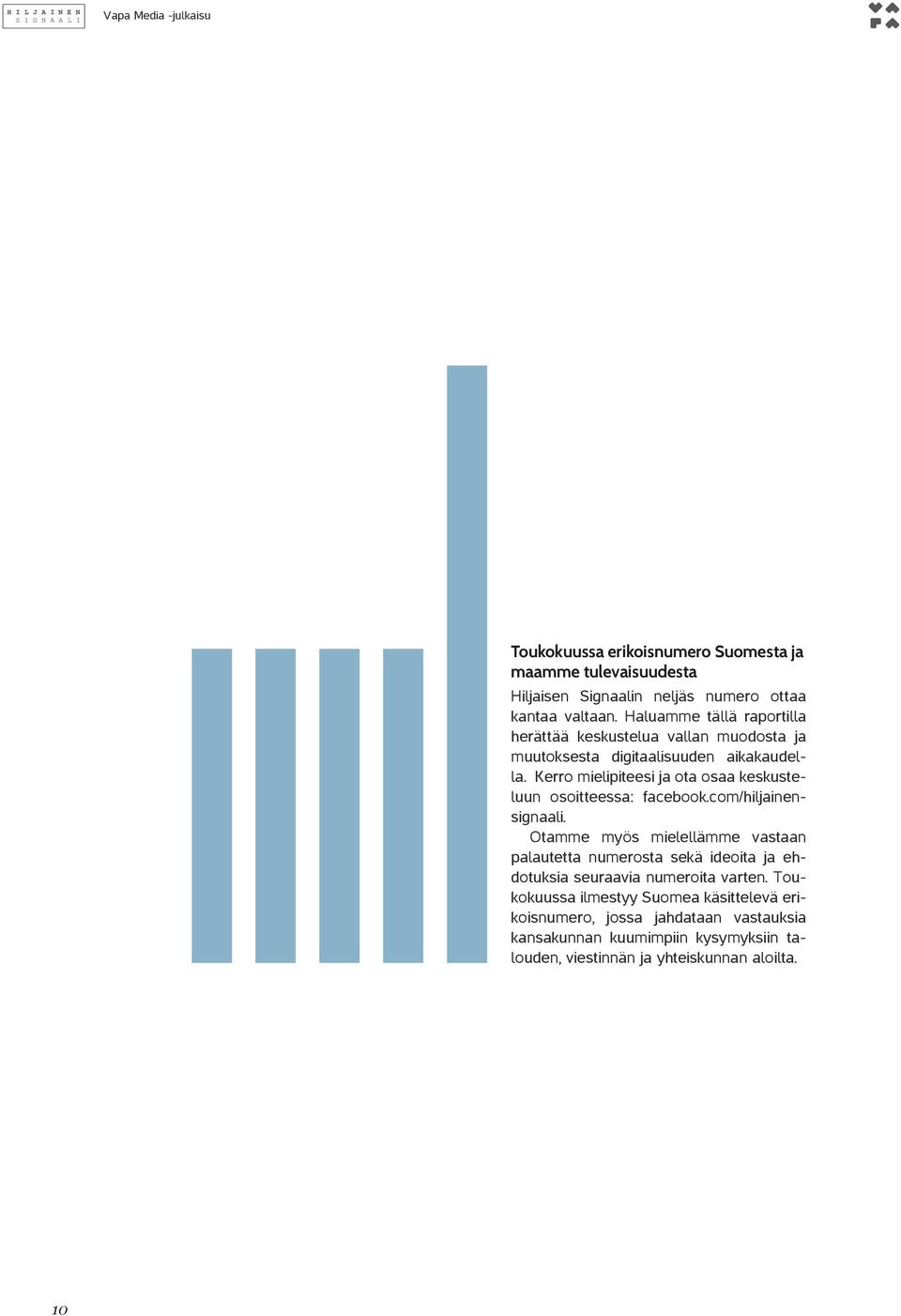 Kerro mielipiteesi ja ota osaa keskusteluun osoitteessa: facebook.com/hiljainensignaali.