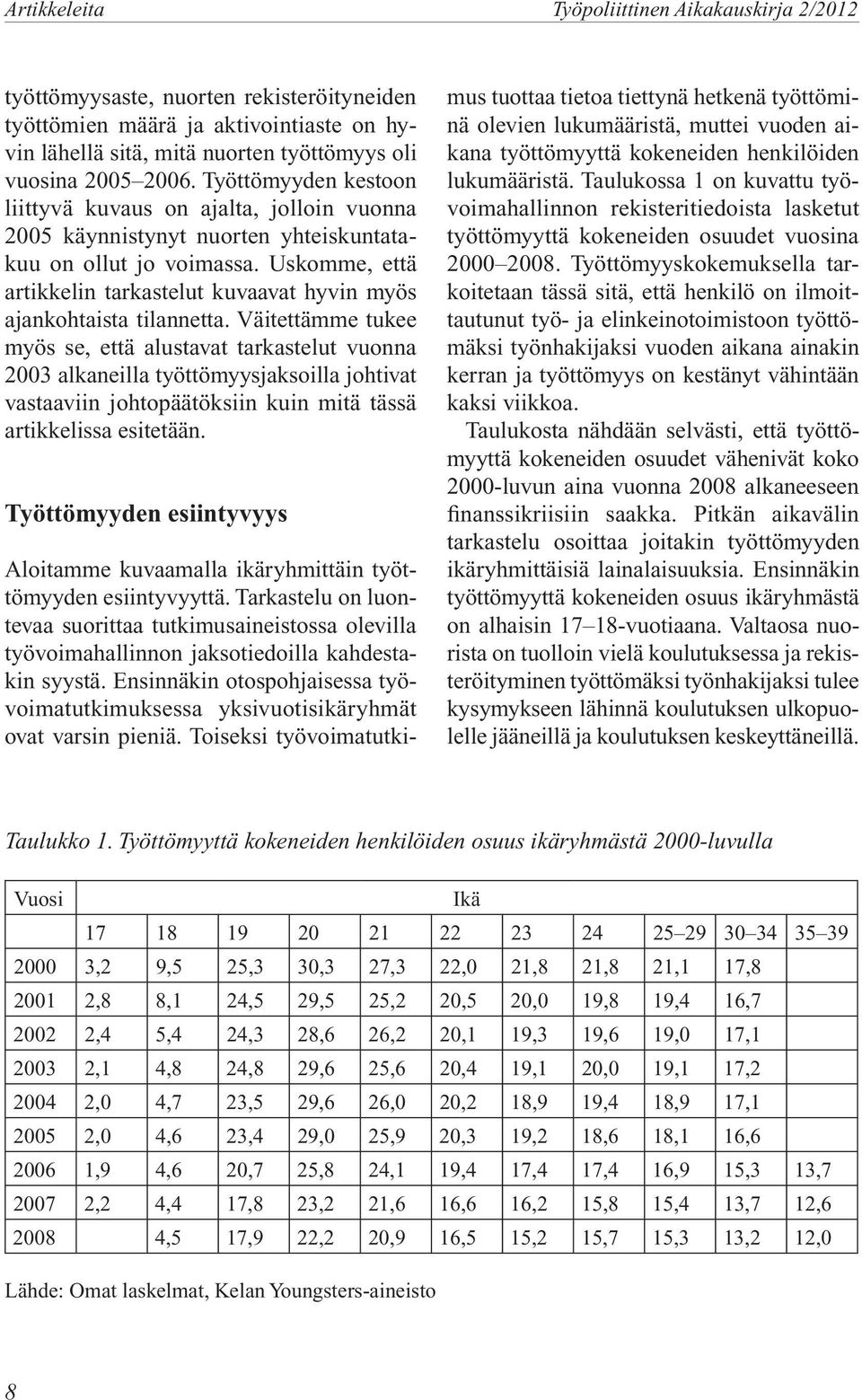 Uskomme, että artikkelin tarkastelut kuvaavat hyvin myös ajankohtaista tilannetta.