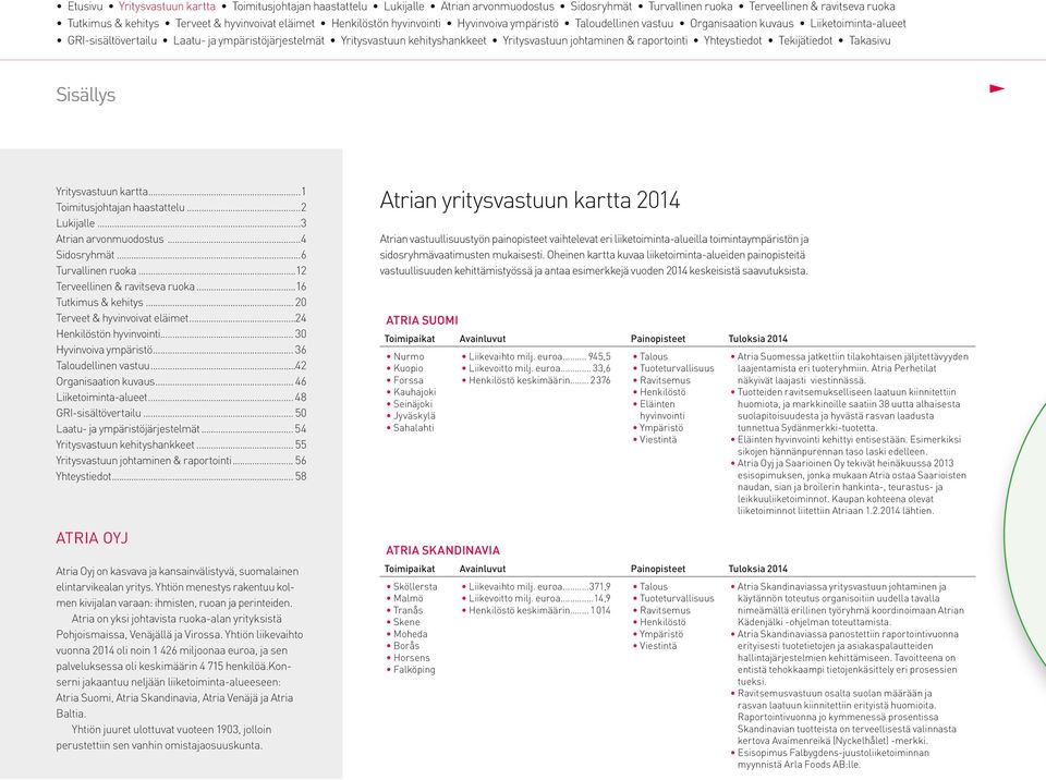 .. 50 Laatu- ja ympäristöjärjestelmät... 54 Yritysvastuun kehityshankkeet... 55 Yritysvastuun johtaminen & raportointi... 56 Yhteystiedot.